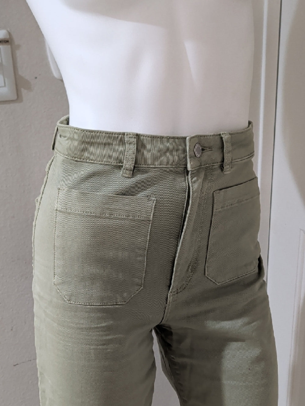 Rolla's High-Waisted Wide-Leg Utility Pants - Sage Green Women's 27