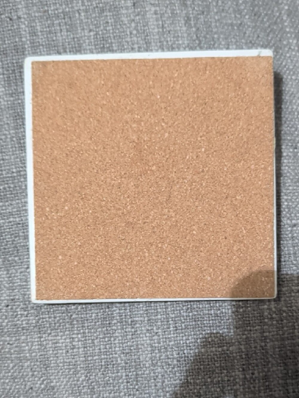 Decorative Beige Marble-Style Art Print Coaster Handcrafted