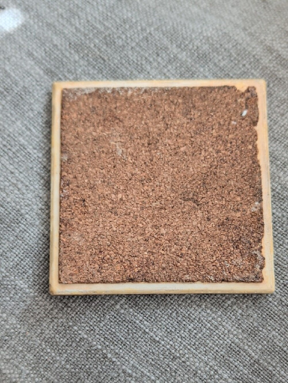 Vintage-Inspired Brown & Tan Abstract Home Art Coaster - Handcrafted