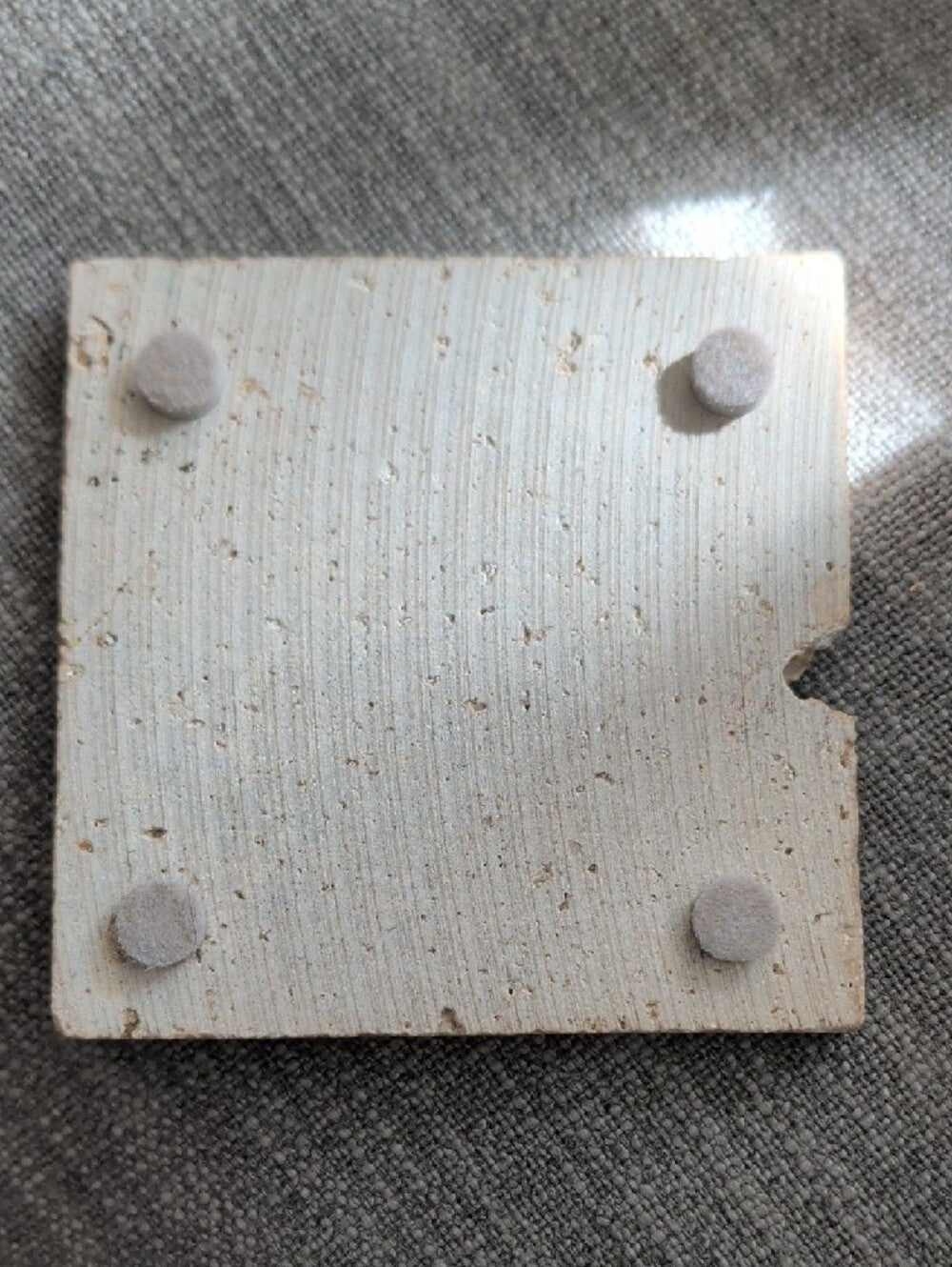 Vintage Rustic Candle Still Life Stone Coaster - Brown and Black Handcrafted