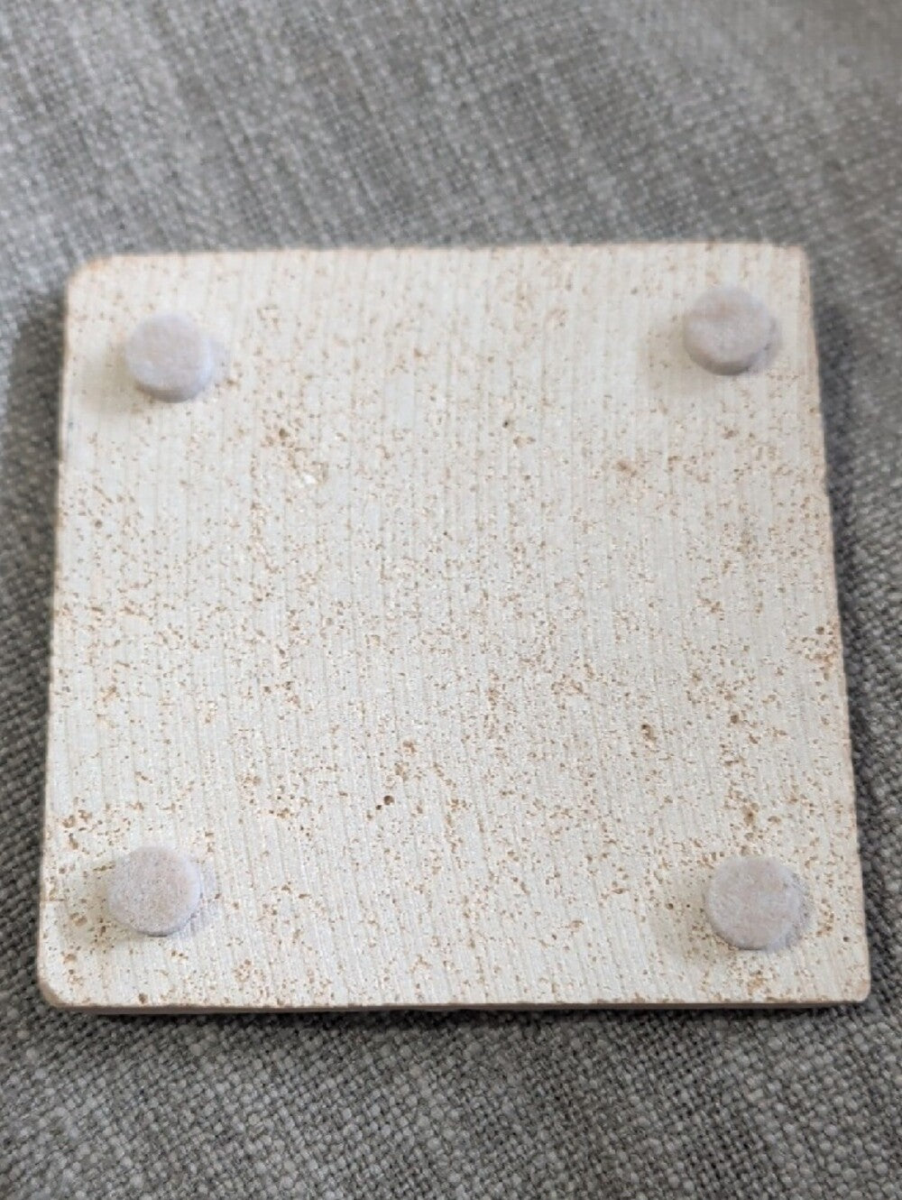 Modern Abstract Home Art Stone Coaster - Black and Brown Handcrafted