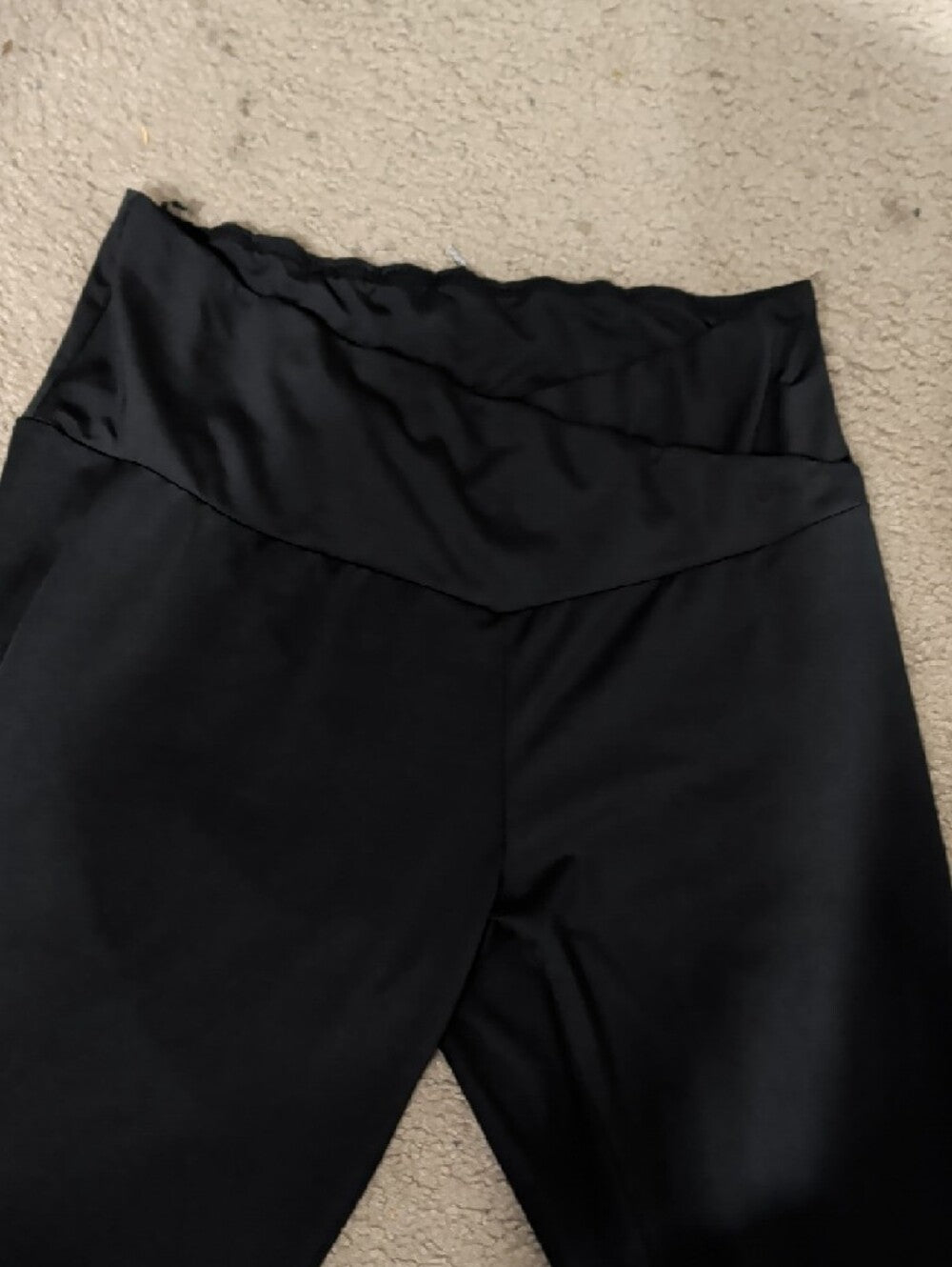 SHEIN Black Curve 1XL Fold-Over Waist Leggings