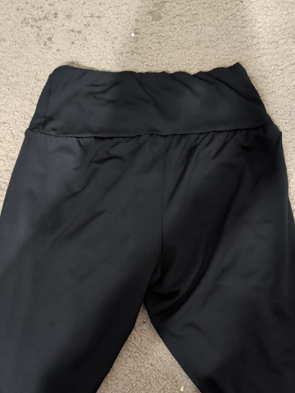 SHEIN Black Curve 1XL Fold-Over Waist Leggings