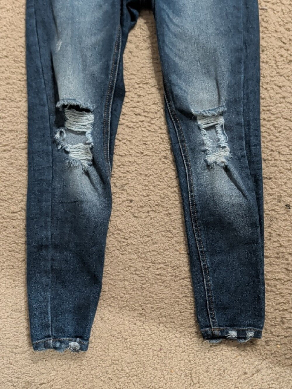 NOBO Dark Blue Distressed High-Rise Skinny Jeans Women's 1