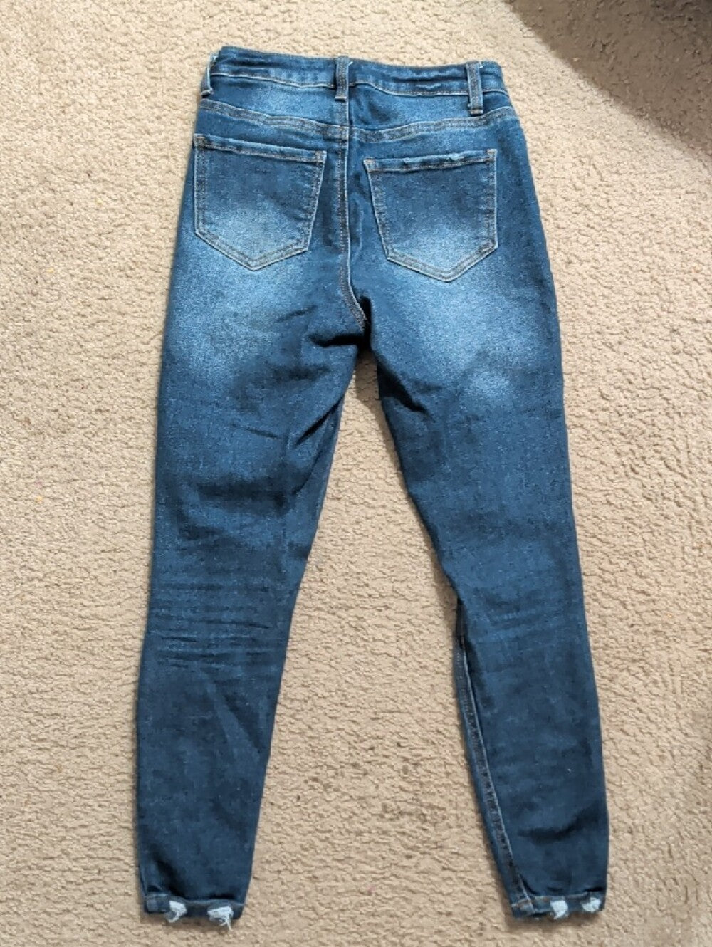 NOBO Dark Blue Distressed High-Rise Skinny Jeans Women's 1