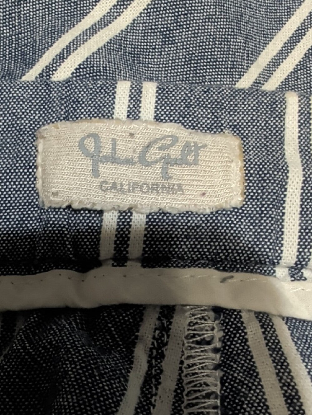 John Galt Striped Cropped Women's Pants - Blue XS/S