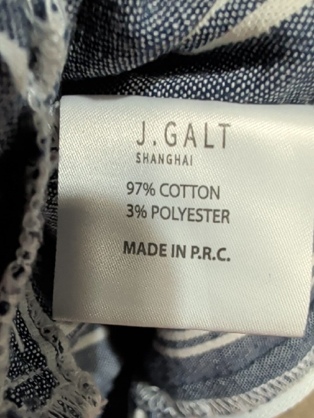 John Galt Striped Cropped Women's Pants - Blue XS/S