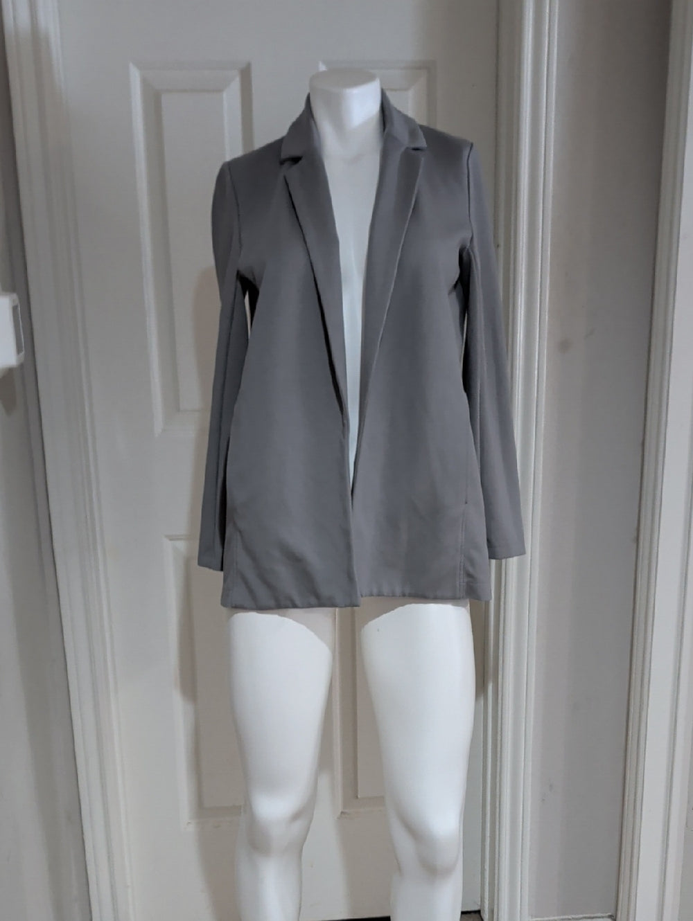 Eileen Fisher Light Gray Open Front Blazer XS