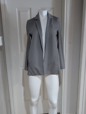 Eileen Fisher Light Gray Open Front Blazer XS