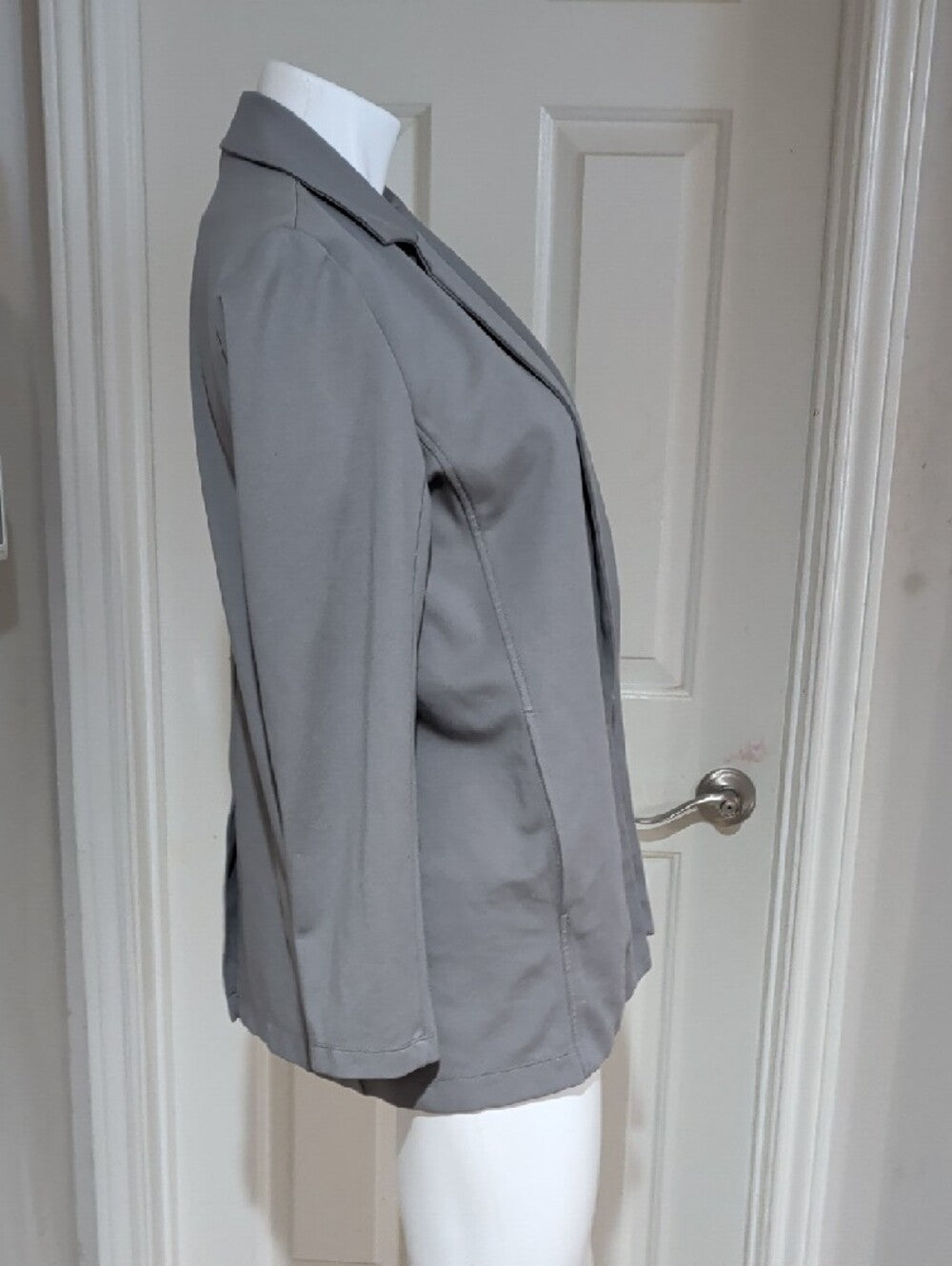 Eileen Fisher Light Gray Open Front Blazer XS