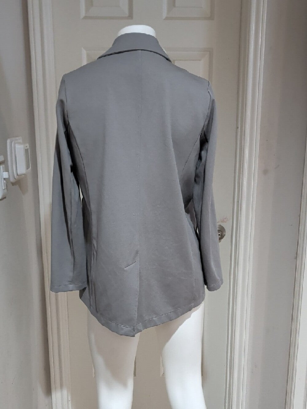 Eileen Fisher Light Gray Open Front Blazer XS