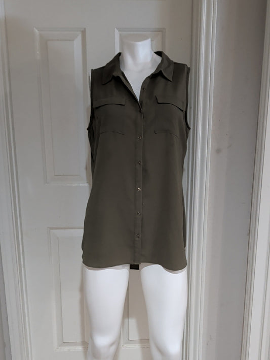 Cato Olive Green Sleeveless Blouse Women's Large