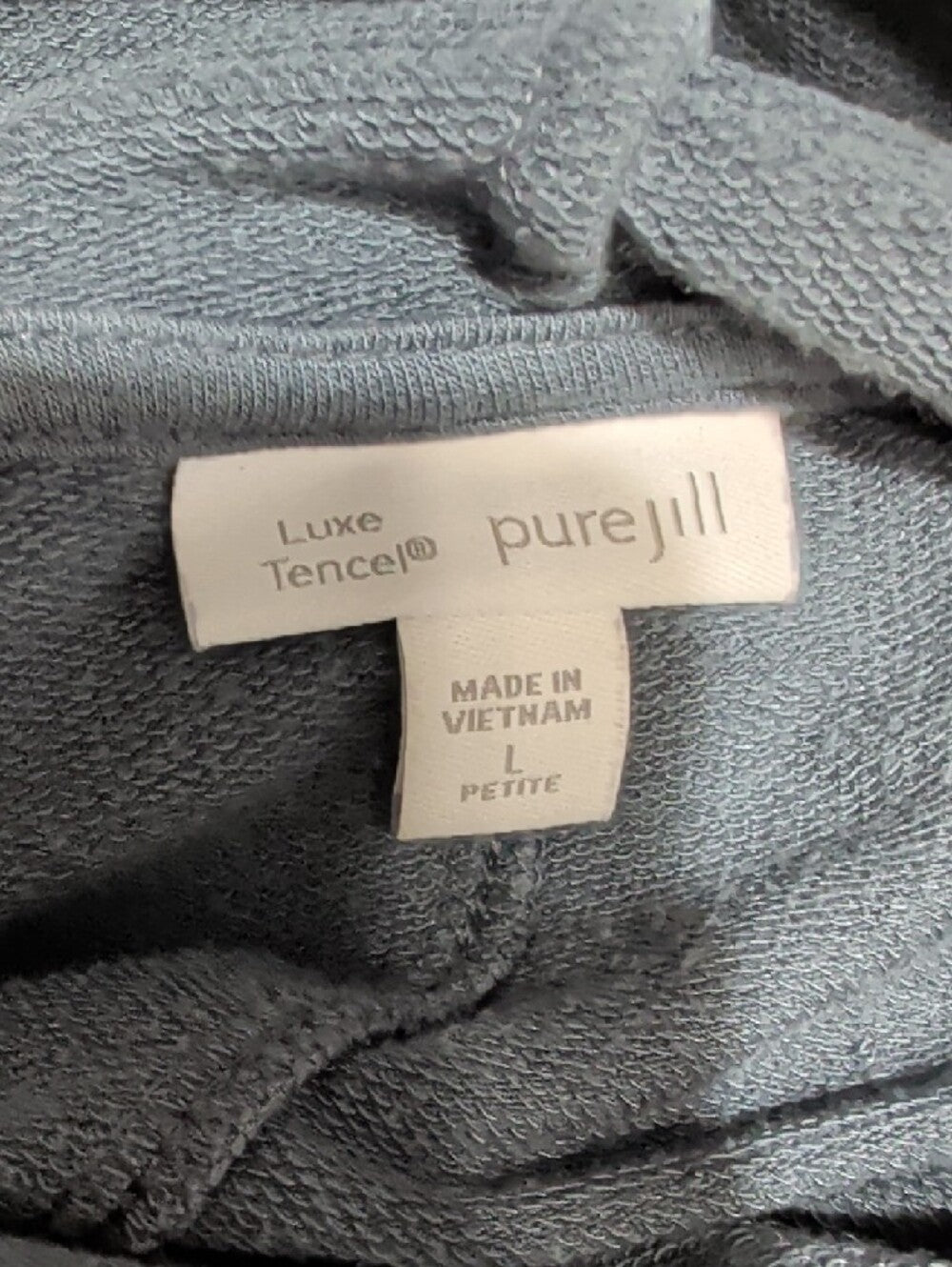 Cozy Funnel Neck Long Sleeve Tunic - Slate Gray Women's Large Petite