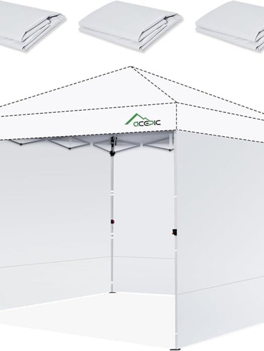 (3) CLEAR Acepic Canopy Sidewalls- 10x10 Pop Up Canopy Frame Waterproof UV Protection