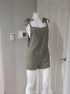 SHEIN Olive Green Casual Jumpsuit with Pockets Women's Medium