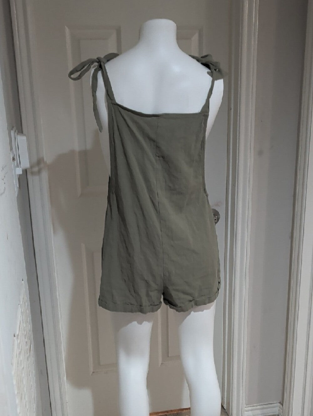 SHEIN Olive Green Casual Jumpsuit with Pockets Women's Medium