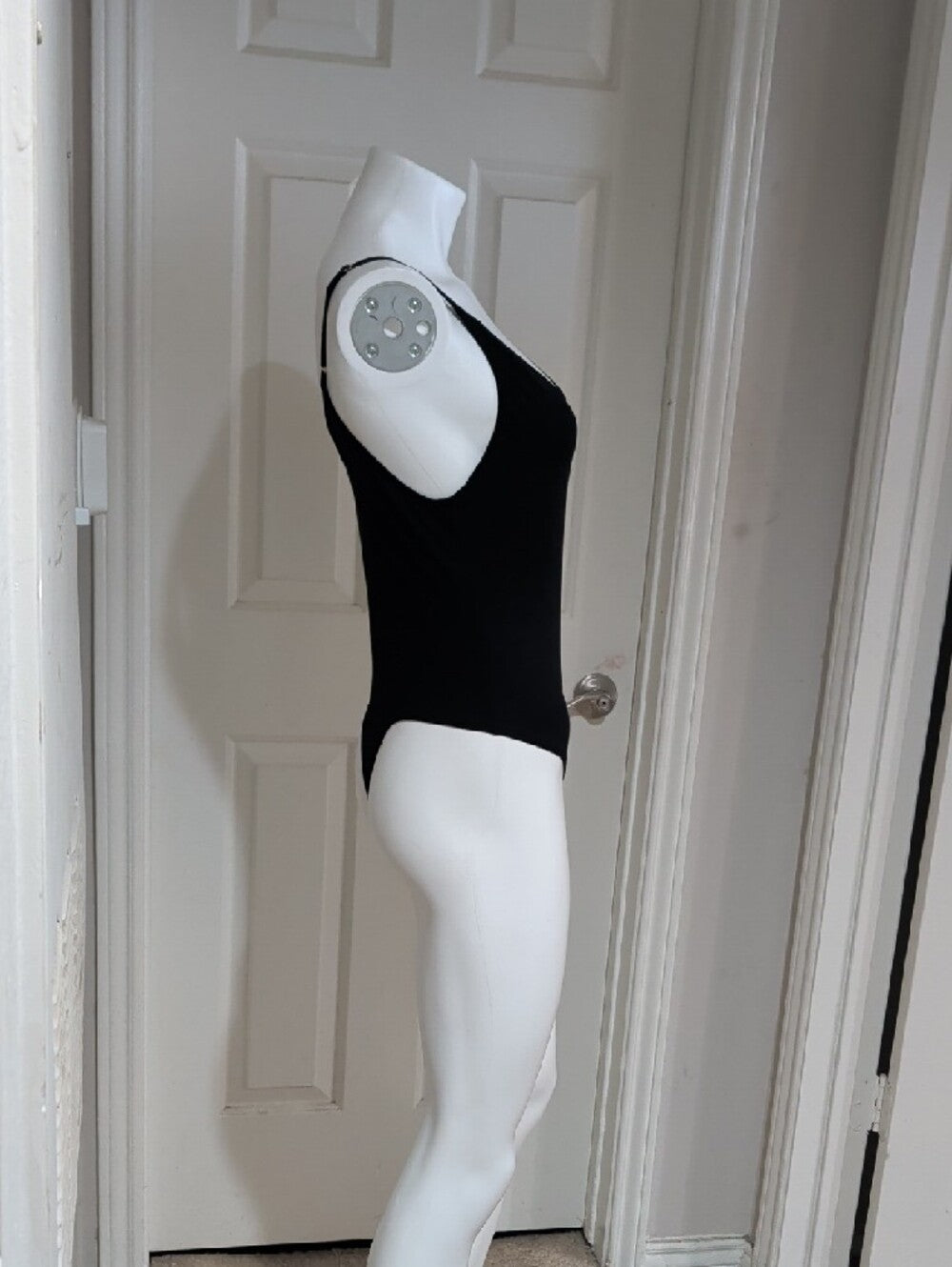 Free People Black Scoop Neck Bodysuit with Thin Adjustable Straps Medium