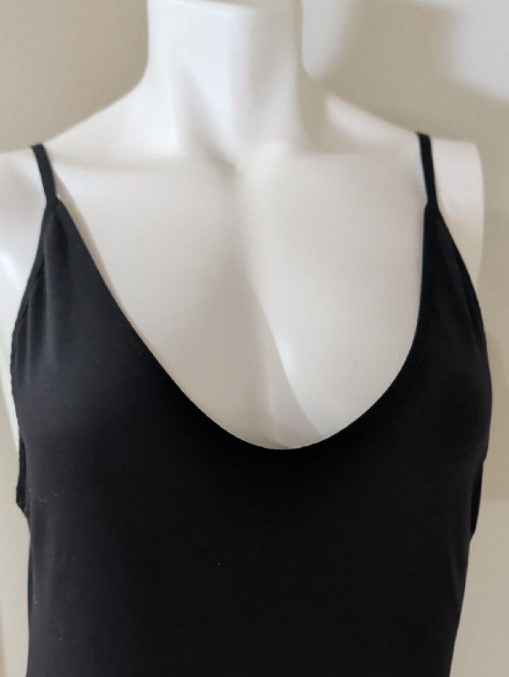 Free People Black Scoop Neck Bodysuit with Thin Adjustable Straps Medium