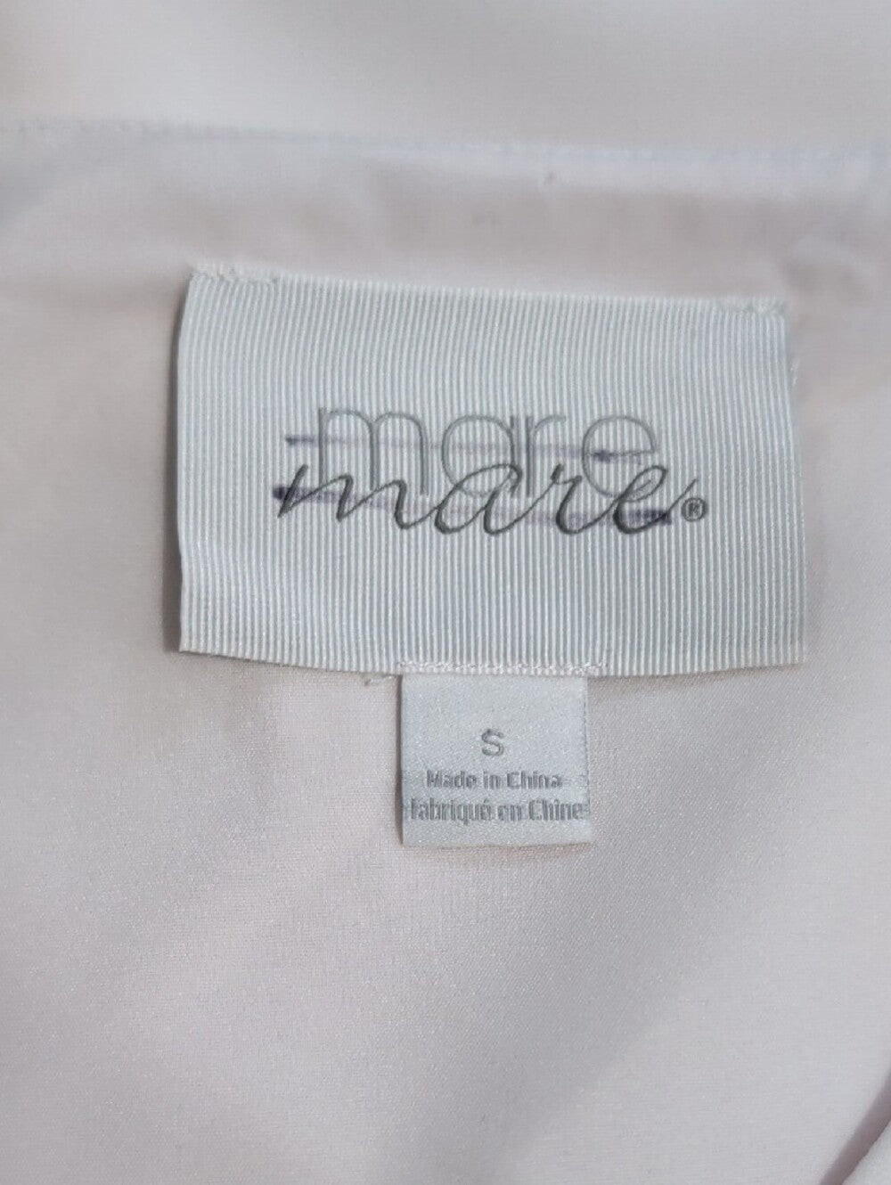Mare Pale Pink Tailored V-Neck Flutter Sleeve Top Women's Small