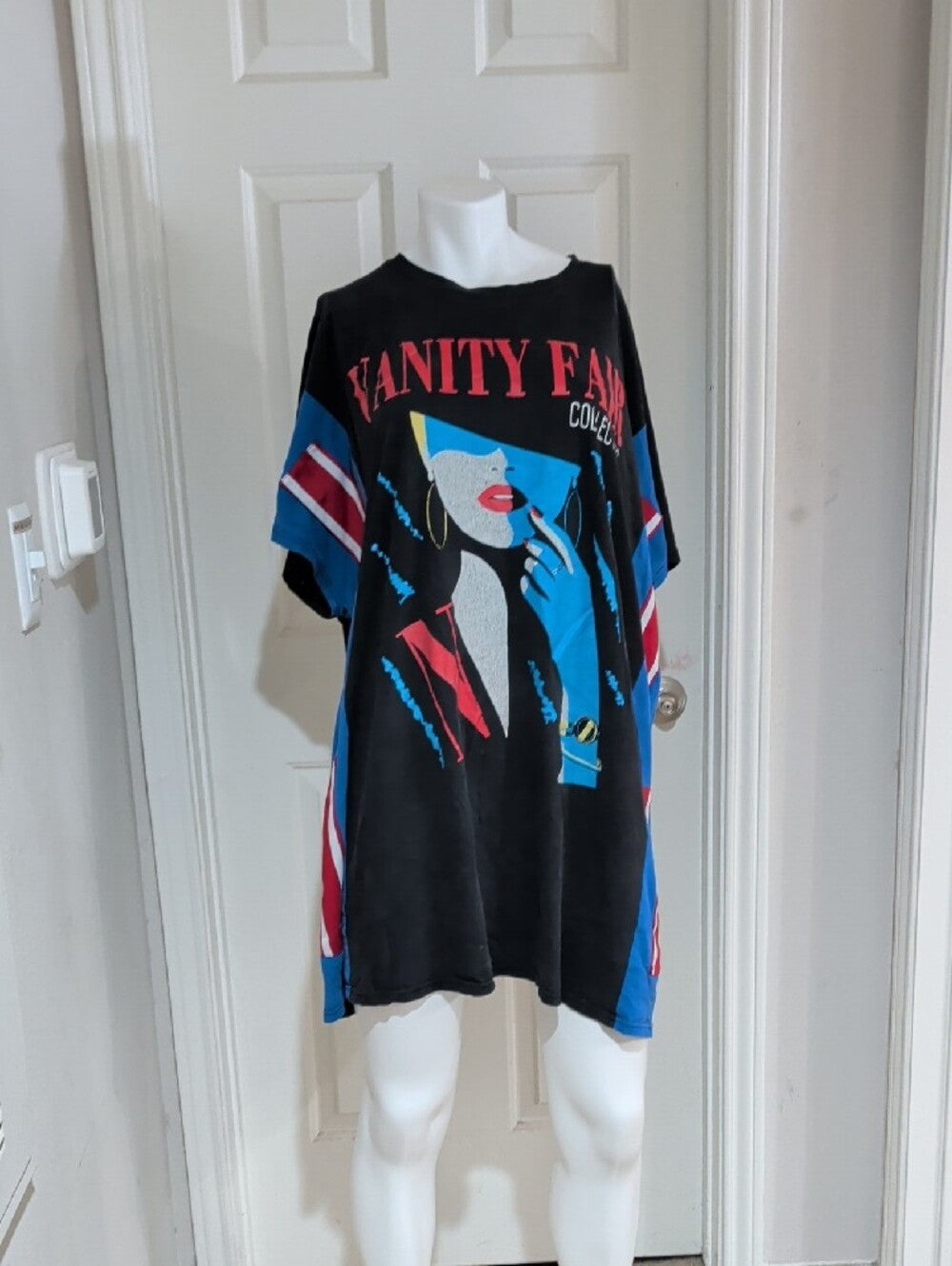 Vanity Fair Collections Graphic Tee - Black & Royal Blue Women's 3XL