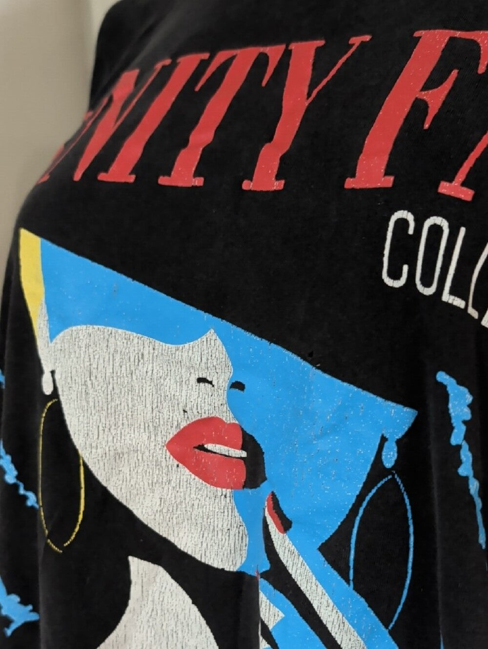 Vanity Fair Collections Graphic Tee - Black & Royal Blue Women's 3XL