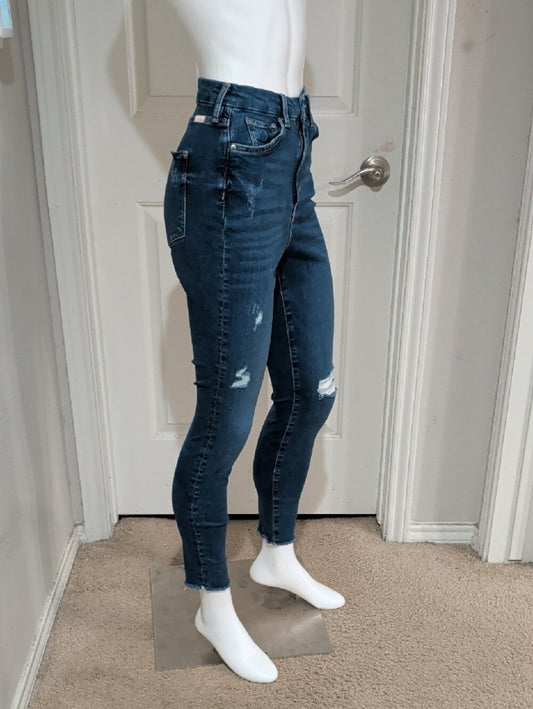 &Denim Dark Blue High-Rise Distressed Women’s Jeans Women's US 6/ AEU 36