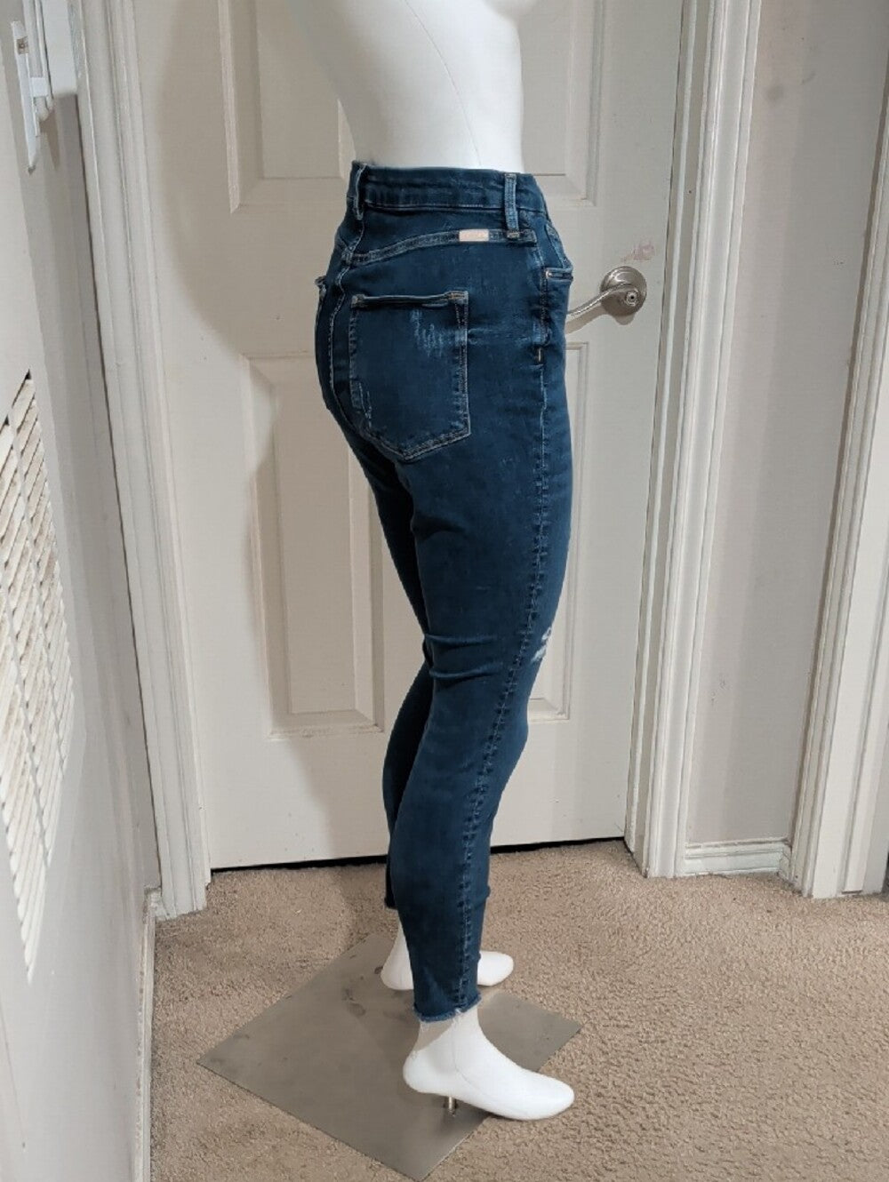 &Denim Dark Blue High-Rise Distressed Women’s Jeans Women's US 6/ AEU 36