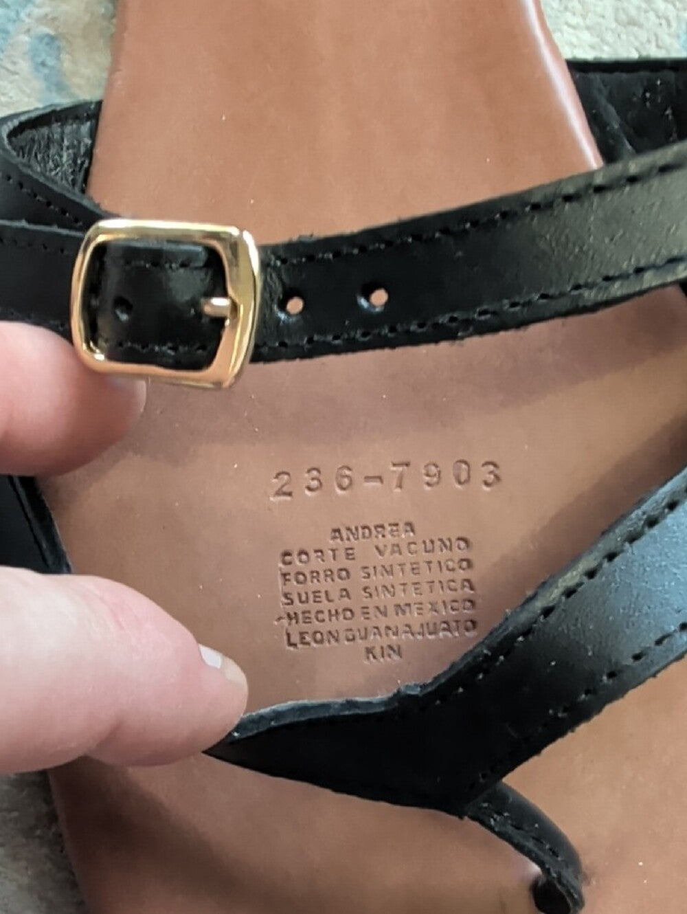 ANDREA FENZI Black Strappy Ankle Buckle Leather Sandals Women's 10 US
