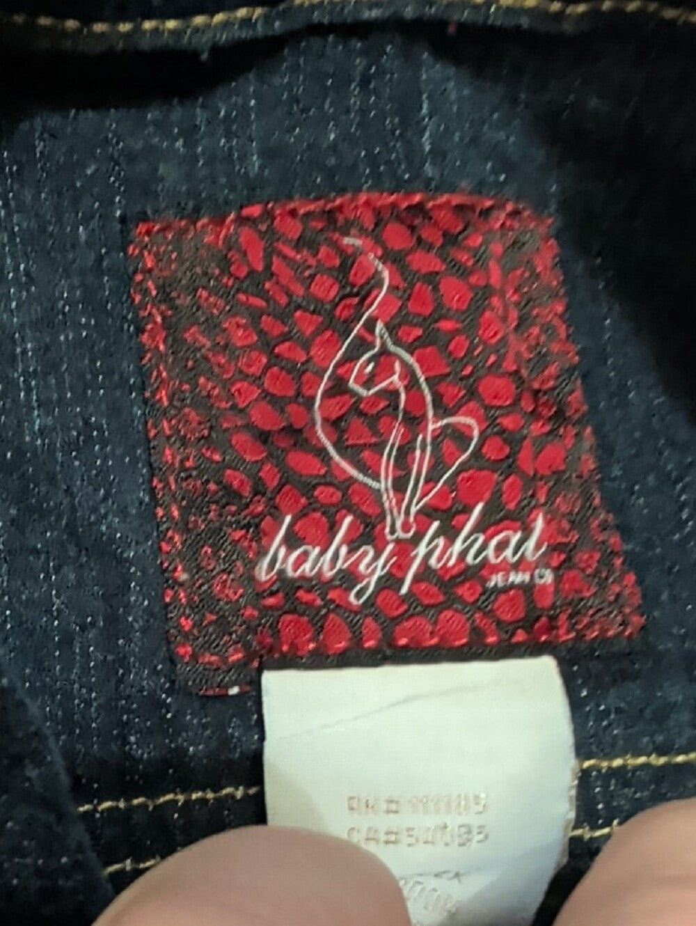 Rare Vintage Baby Phat Dark Blue Denim Jacket w/ Gold Buttons Girls L Y2K 2000s