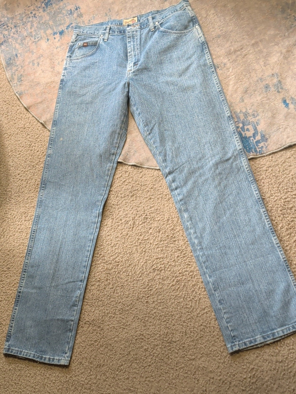 Wrangler 20X Light Blue Straight Leg Jeans - Classic Fit - Men's 36"X38"