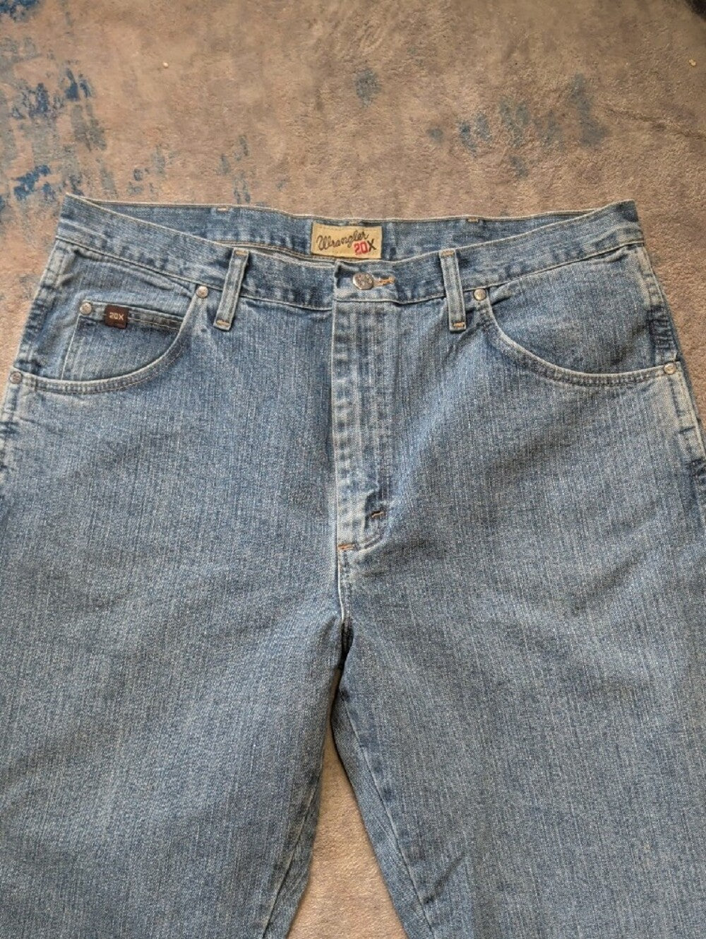 Wrangler 20X Light Blue Straight Leg Jeans - Classic Fit - Men's 36"X38"