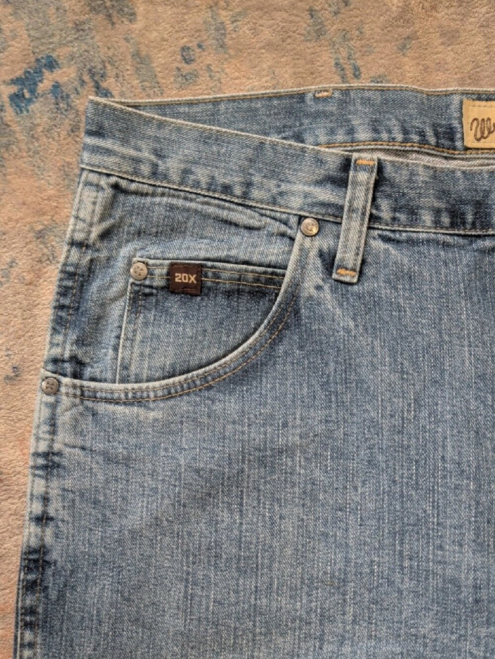 Wrangler 20X Light Blue Straight Leg Jeans - Classic Fit - Men's 36"X38"