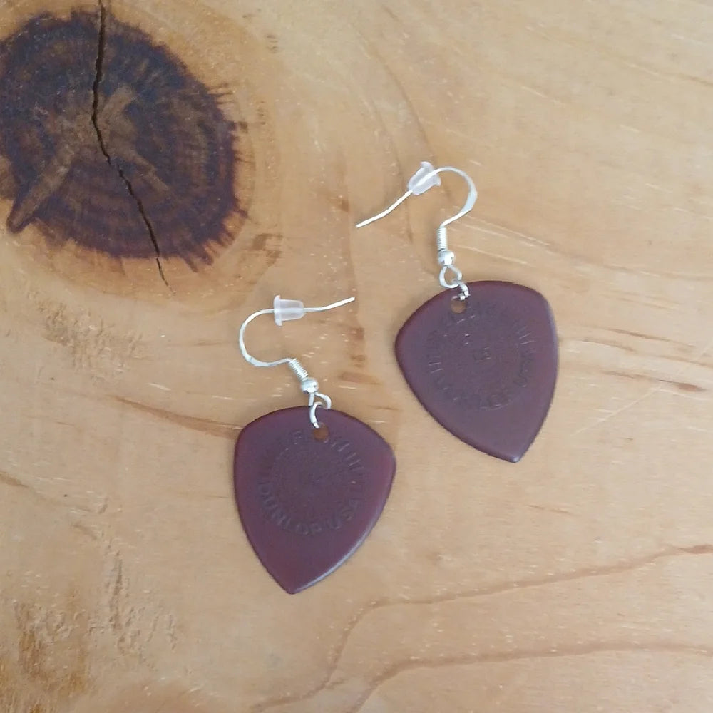 Deep Purple 1.5 mm Dunlop Guitar Pick Earrings