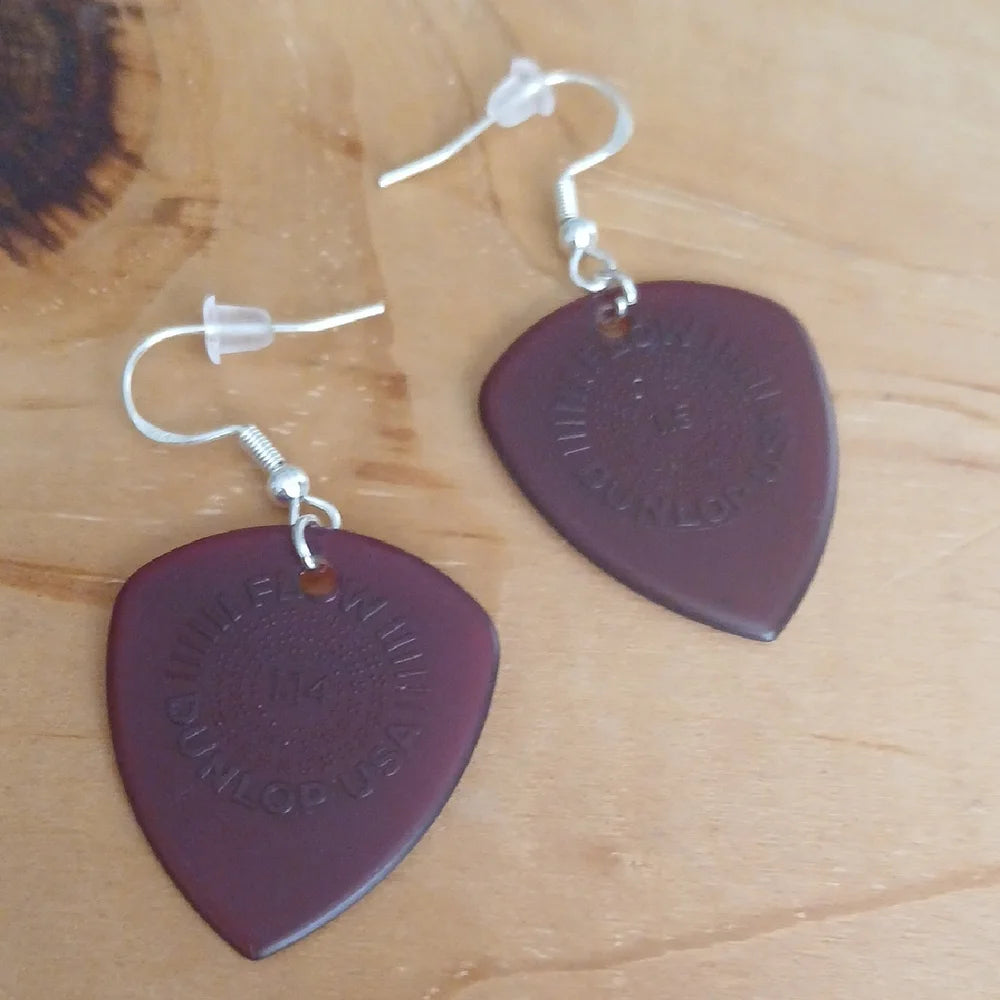 Deep Purple 1.5 mm Dunlop Guitar Pick Earrings