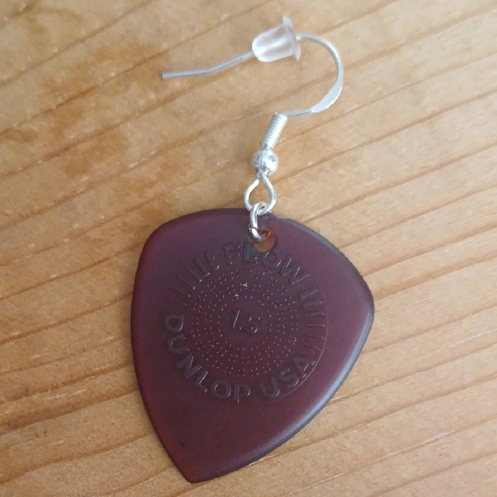 Deep Purple 1.5 mm Dunlop Guitar Pick Earrings