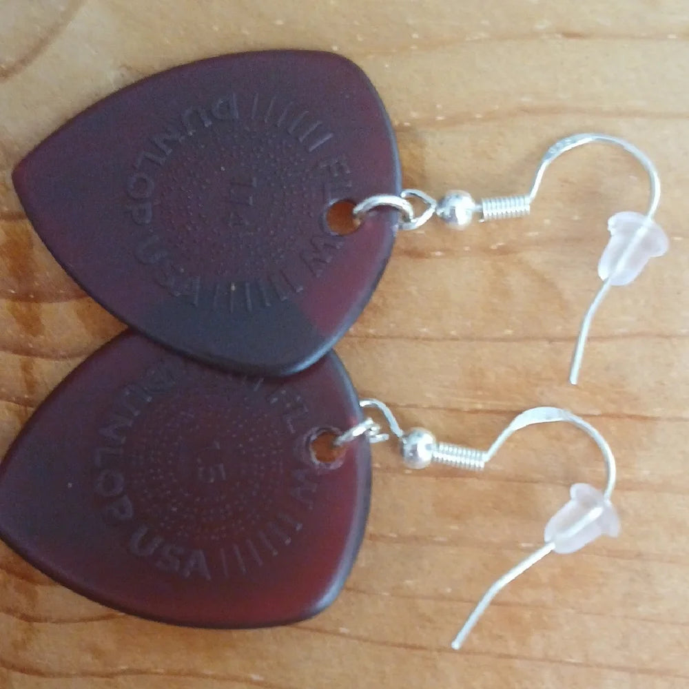 Deep Purple 1.5 mm Dunlop Guitar Pick Earrings