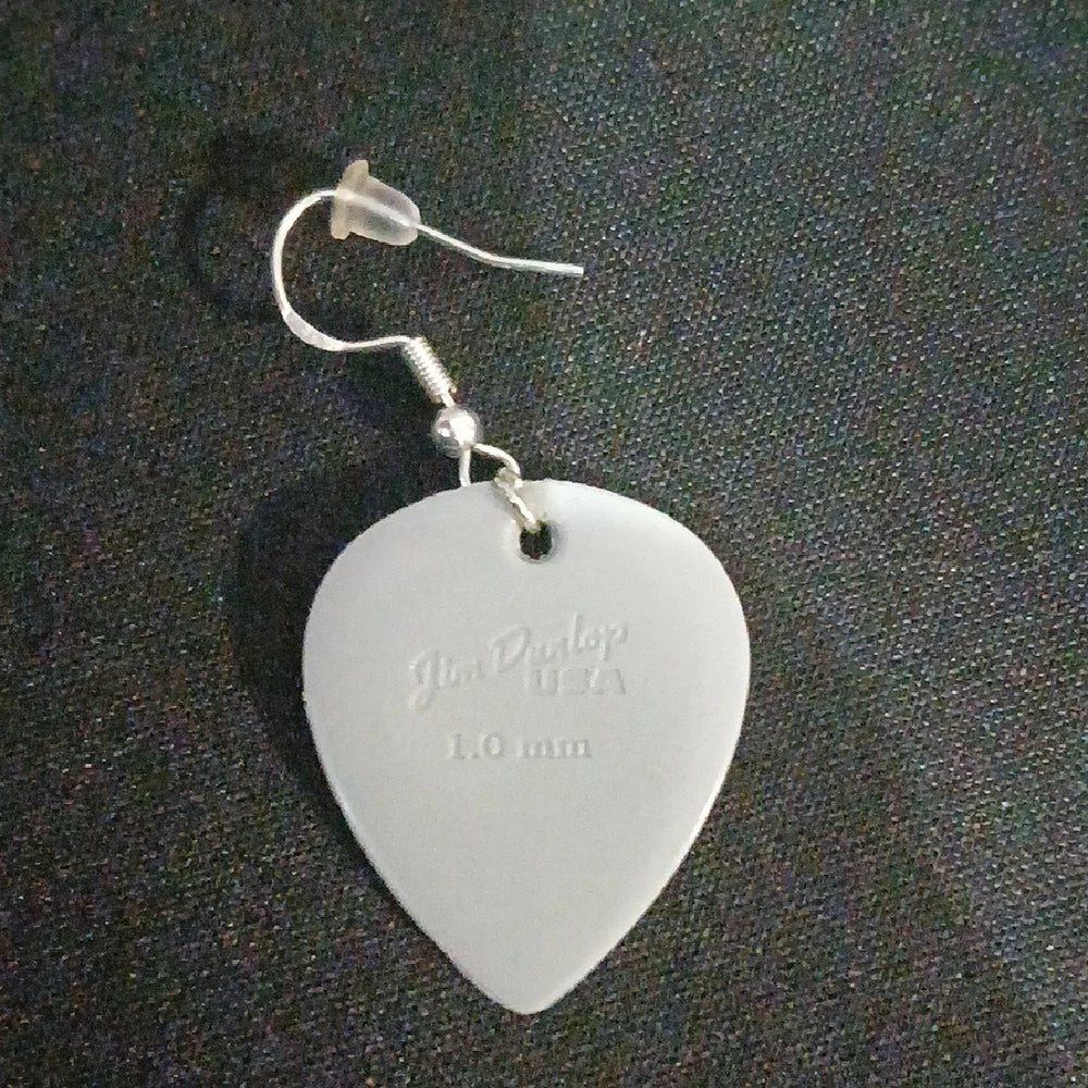 Big Stubby Gray Guitar Pick Earrings