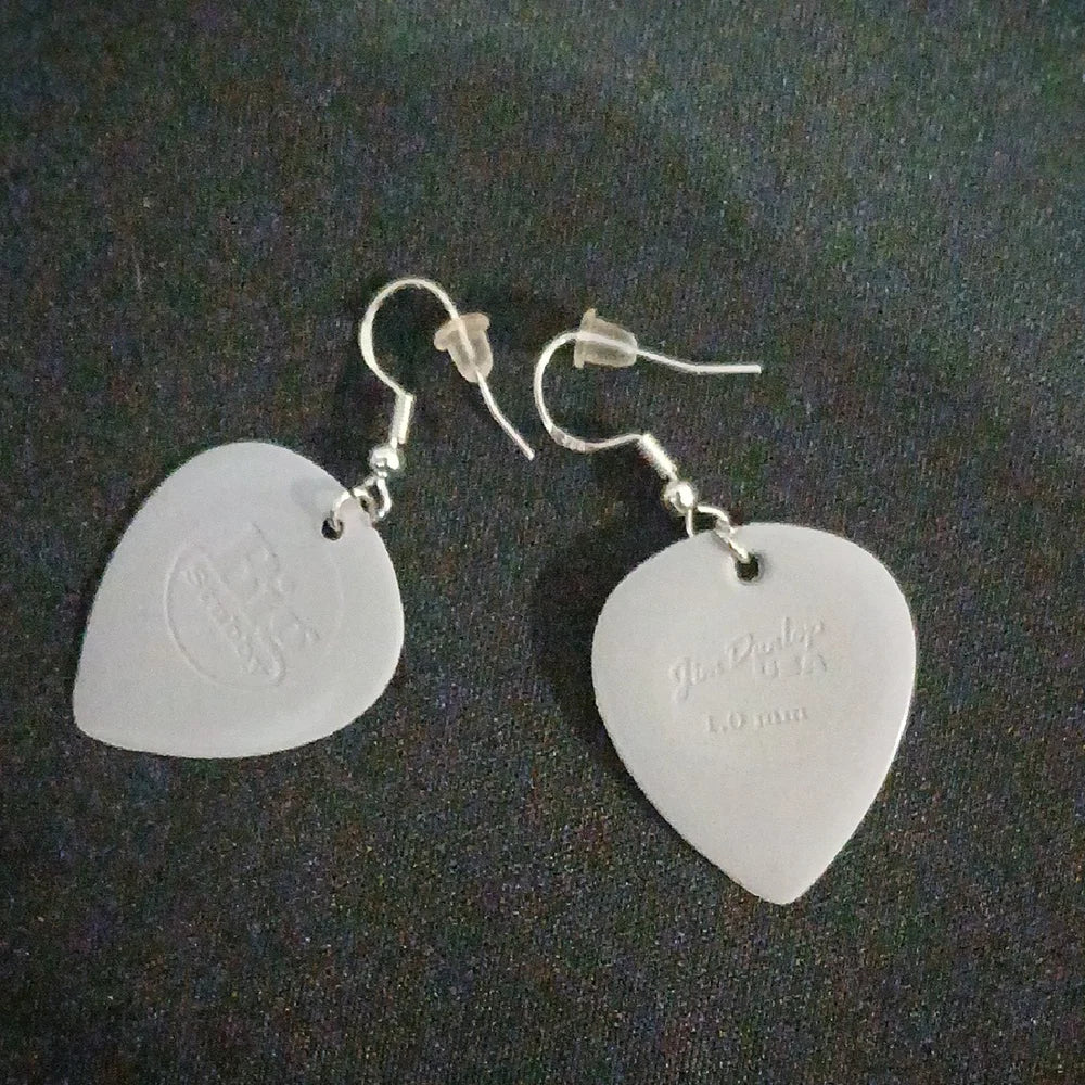 Big Stubby Gray Guitar Pick Earrings