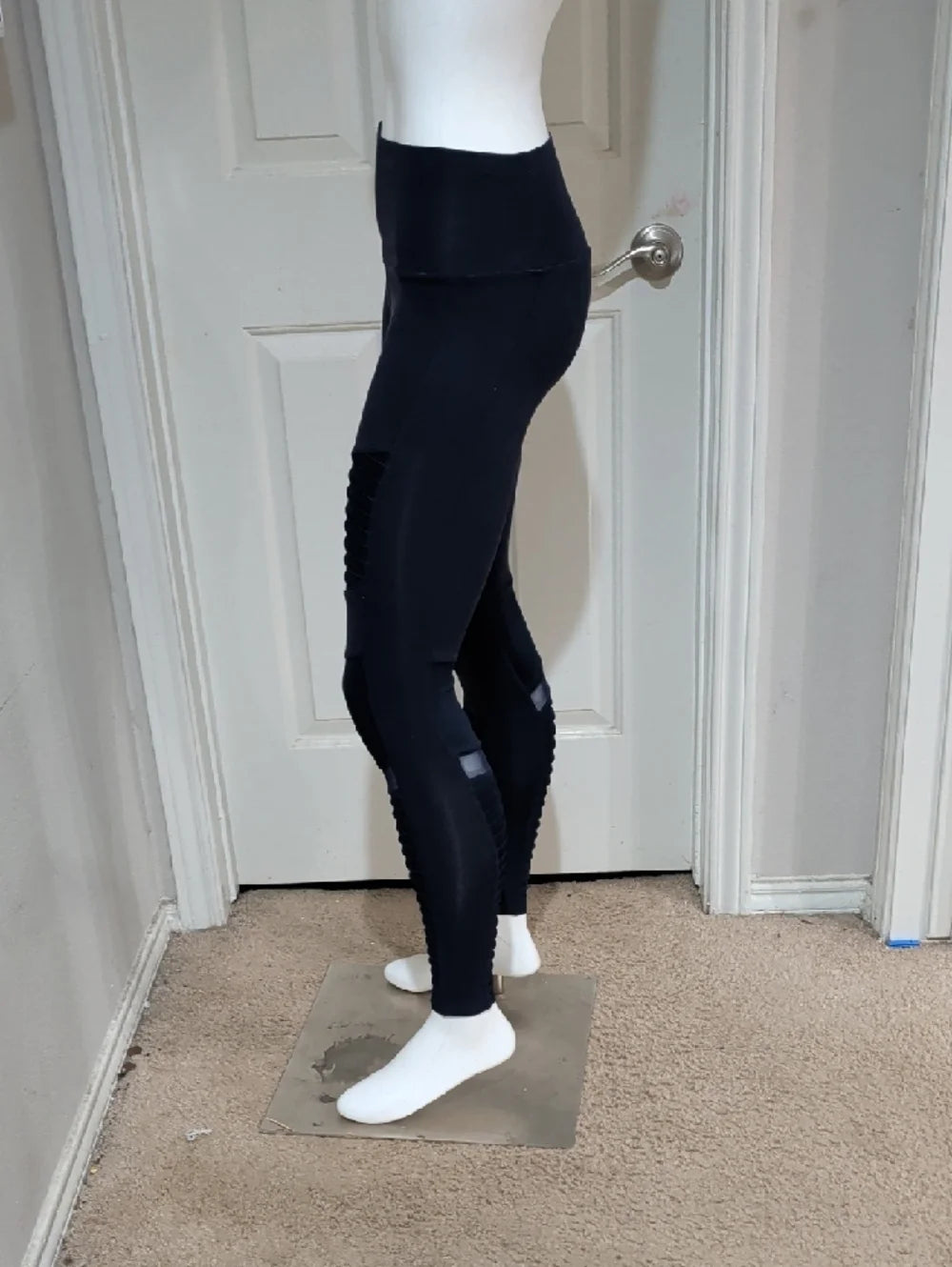 ALO Yoga Navy Blue Moto Leggings‎ XS Mid Rise Full Length