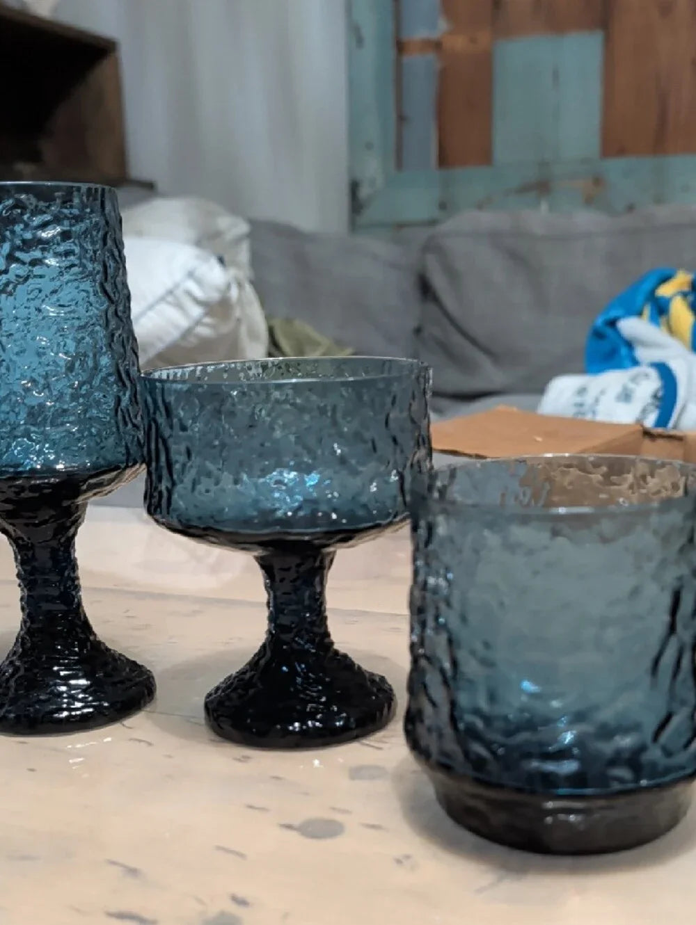 Lenox Blue Hand-Blown Crystal Glassware 35 pc. set