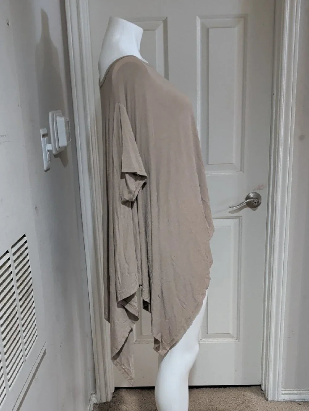 Cherish Taupe Asymmetric Tunic Top O/S