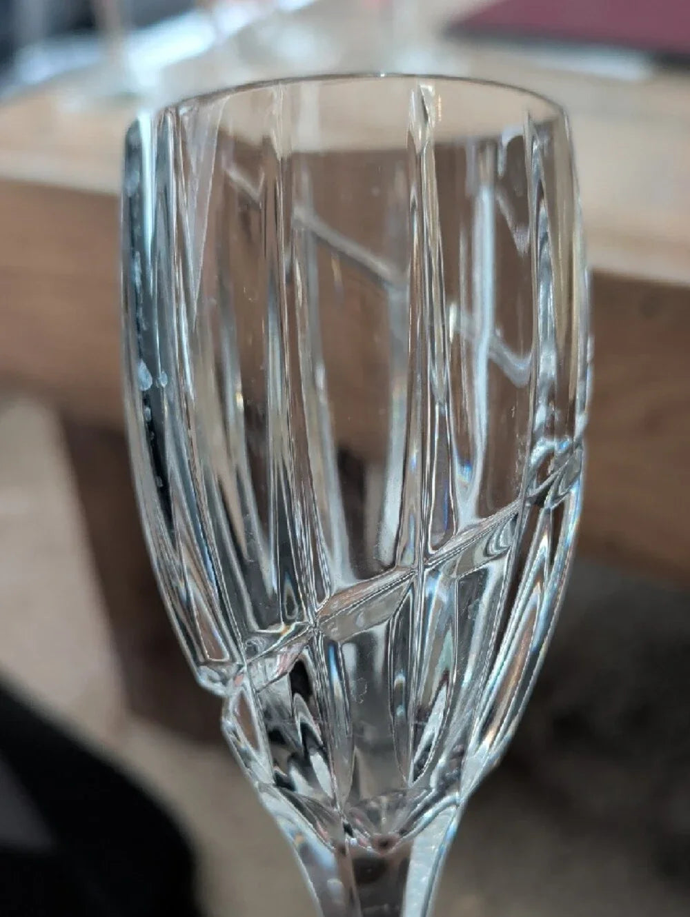 Mikasa Clear Crystal Uptown Fluted Wine Glasses - Set of 5