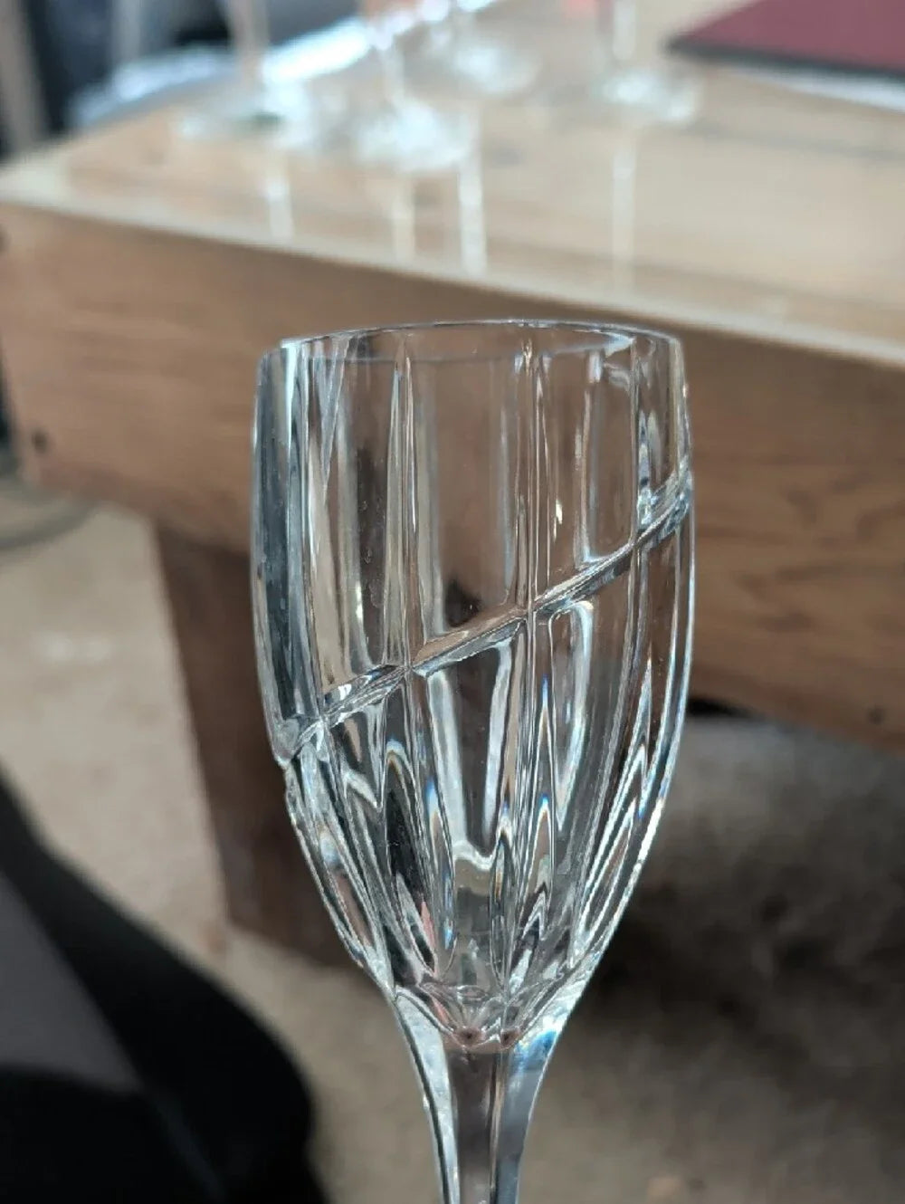 Mikasa Clear Crystal Uptown Fluted Wine Glasses - Set of 5