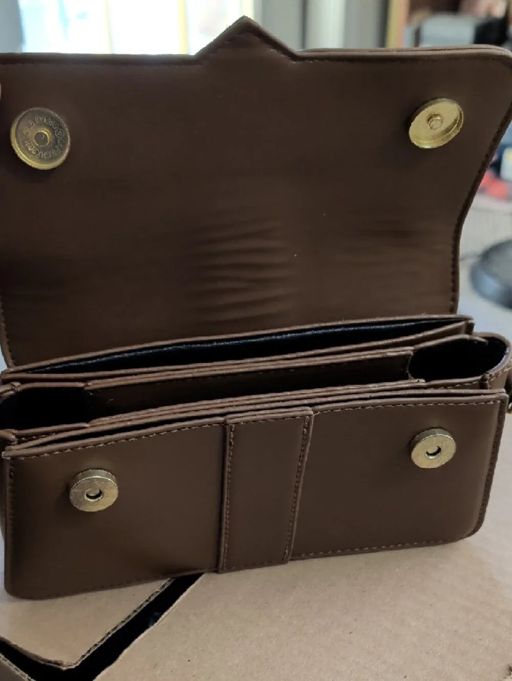 Classic Structured Top-Handle Women's Mini Bag in Brown - XS