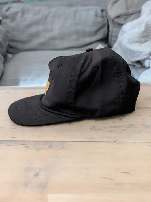 Black Texas Patch 5-Panel Cap - Gold Logo Adjustable