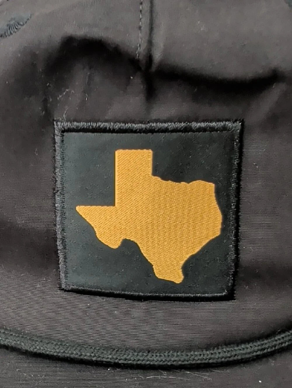 Black Texas Patch 5-Panel Cap - Gold Logo Adjustable