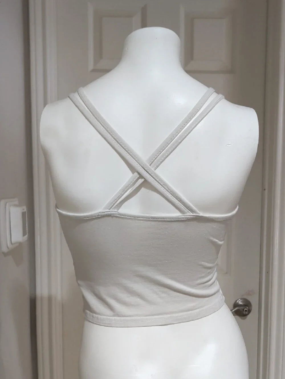 Y2K ROMWE White Cropped Tank with Black Spider Graphic Women's Small Retro