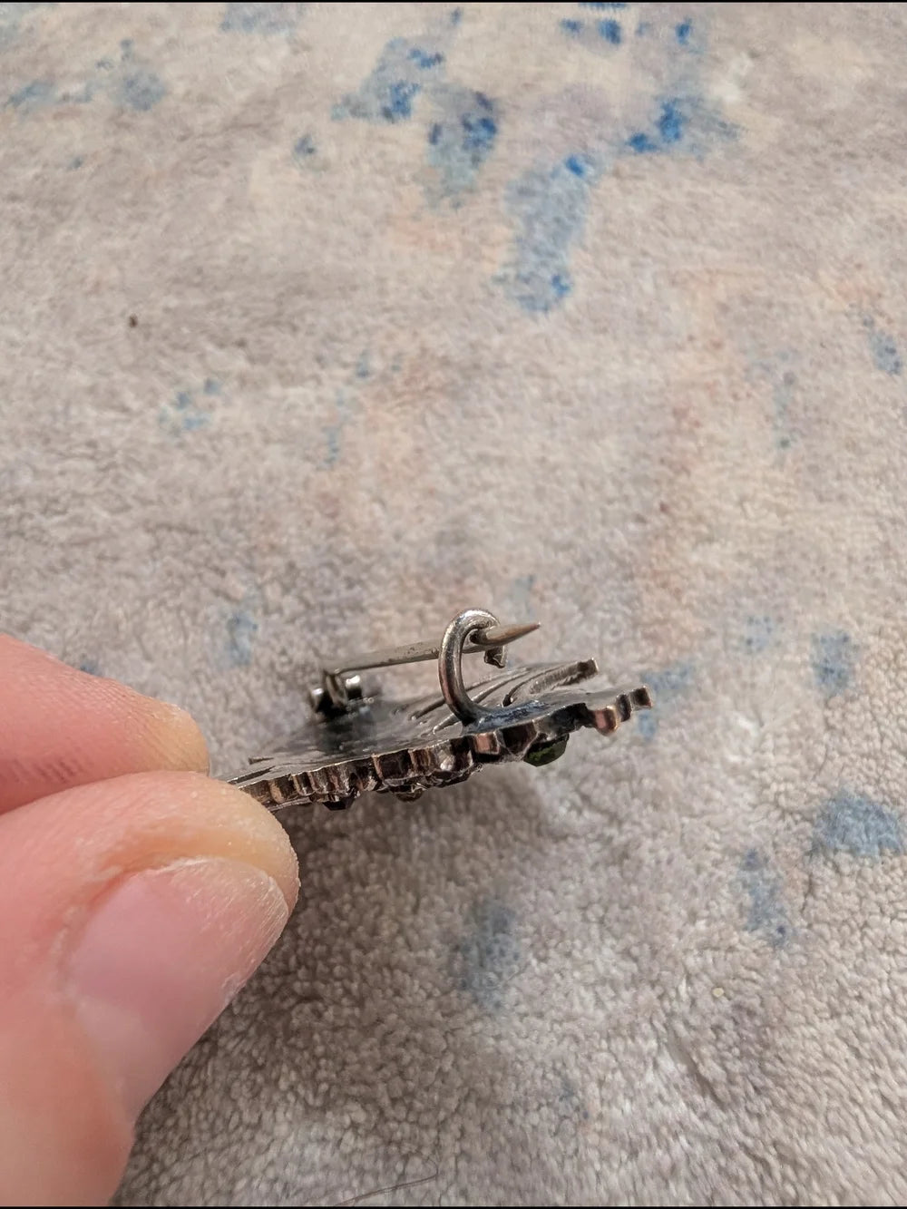 Vintage Edwardian Silver Coloured Paste Giardinetti Brooch