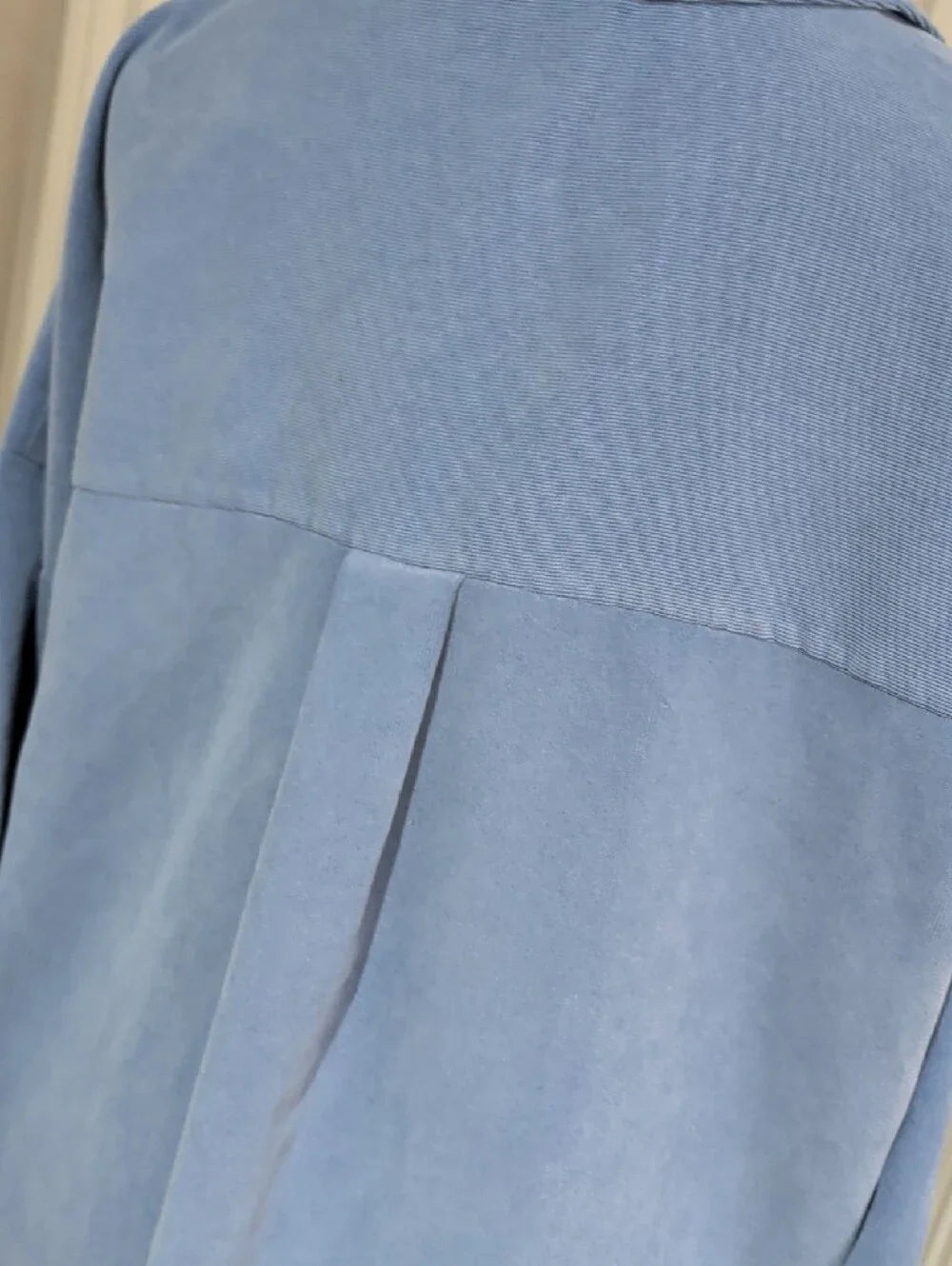 Zara Men’s Sky Blue Corduroy Button-Down Shirt Men's Large