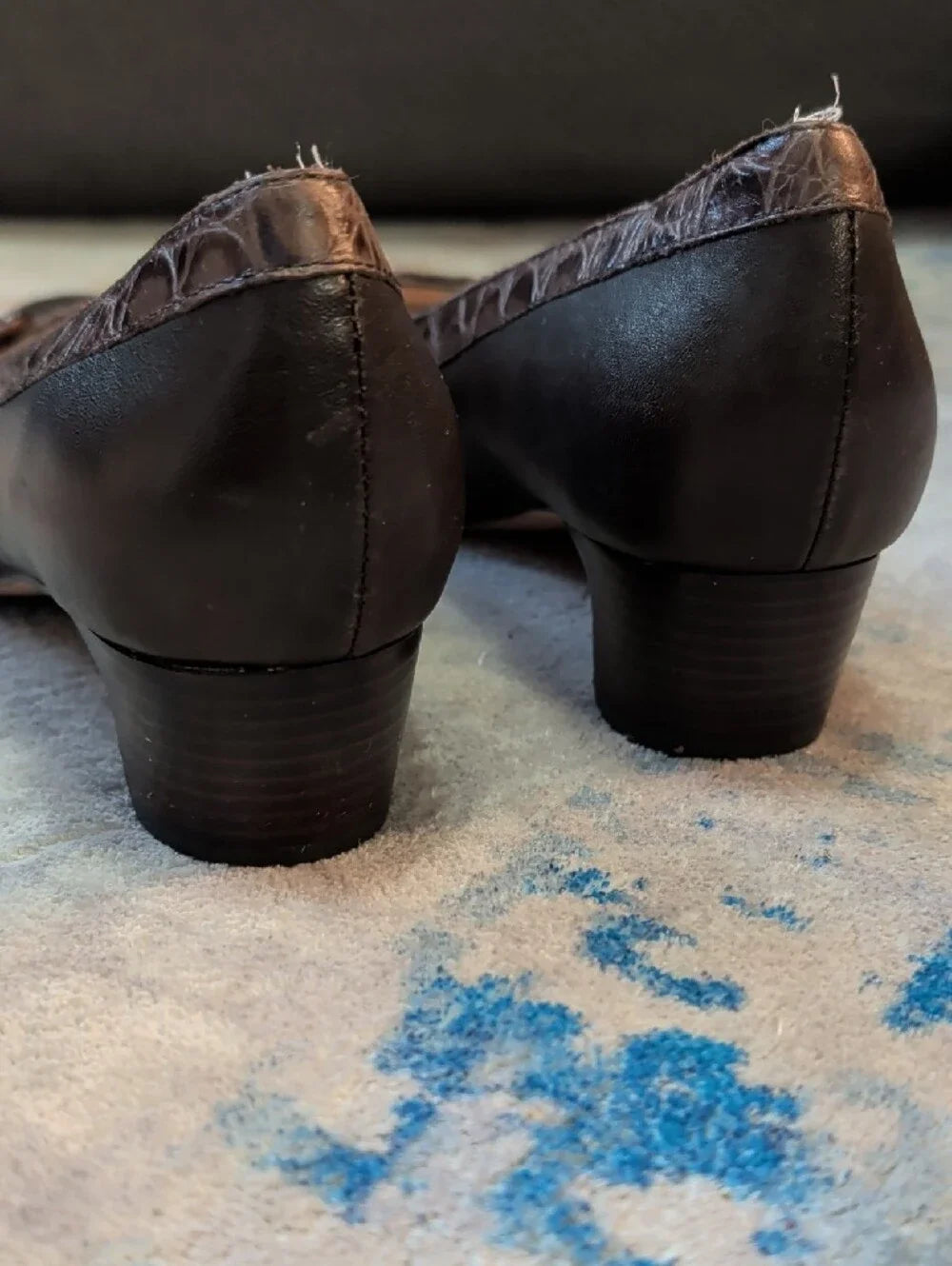 VTG 1980's Dexter Brown Leather Round-Toe Flats w/ Buckle Trim Women's 7W Handmade